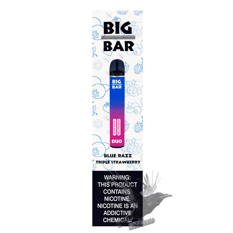 Big Bar Duo Disposable Vape Blue Razz Tripple Strawberry