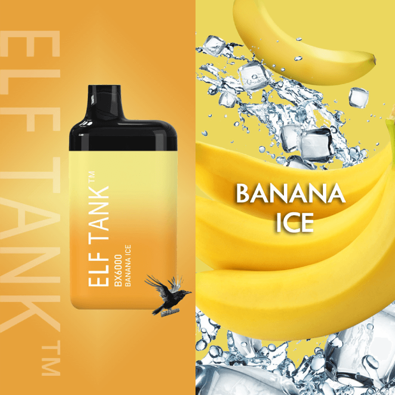 Elf Tank Banana Ice - 5% Nicotine - 6000 Puffs - $13.99