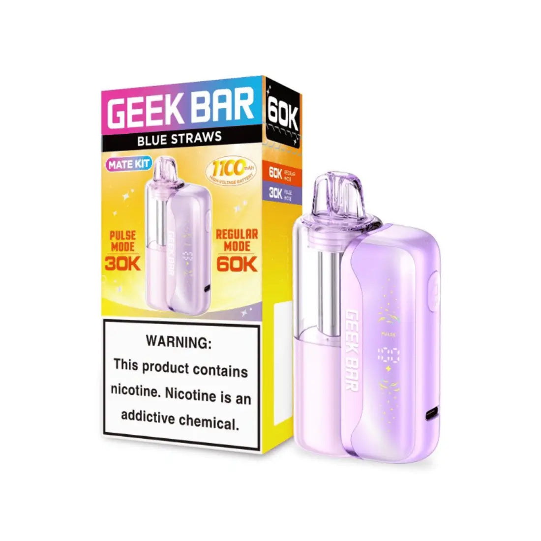 Geek Bar Mate Blue Straws