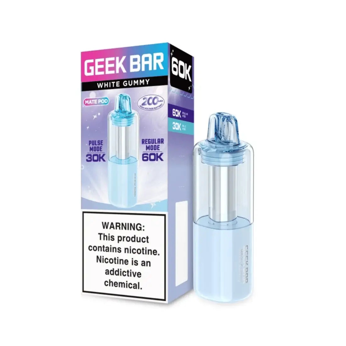 Geek Bar Mate Pod White Gummy