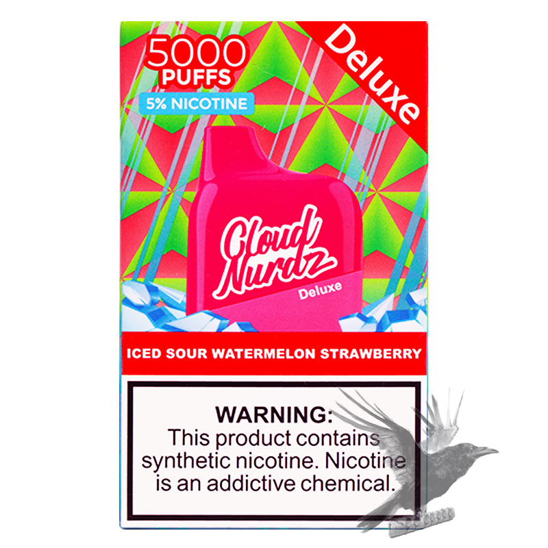 Cloud Nurdz Deluxe Iced Sour Watermelon Strawberry