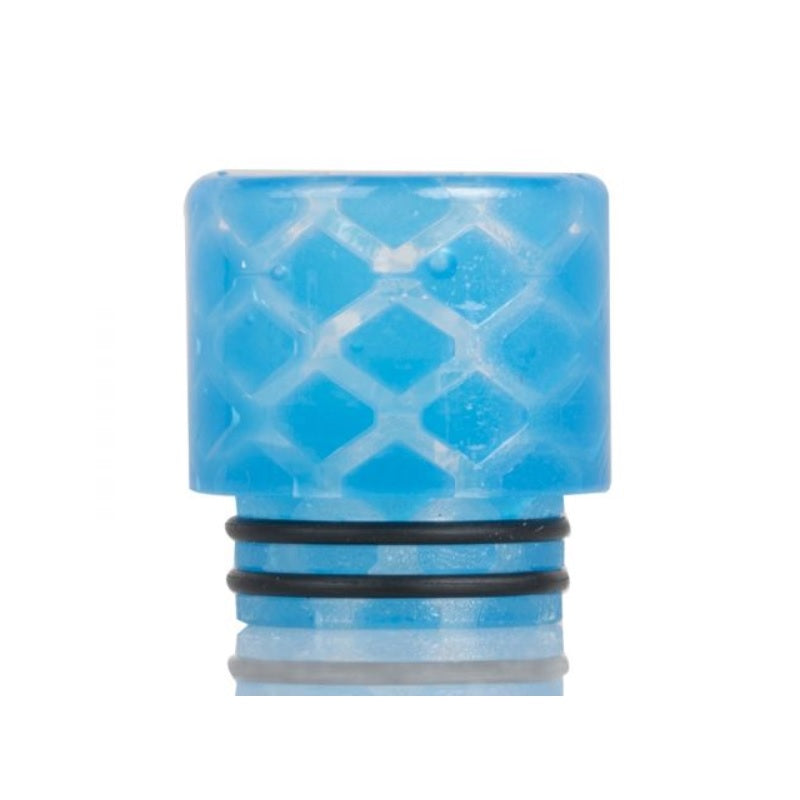 810 Clear Snakeskin Resin Drip Tip Light Blue